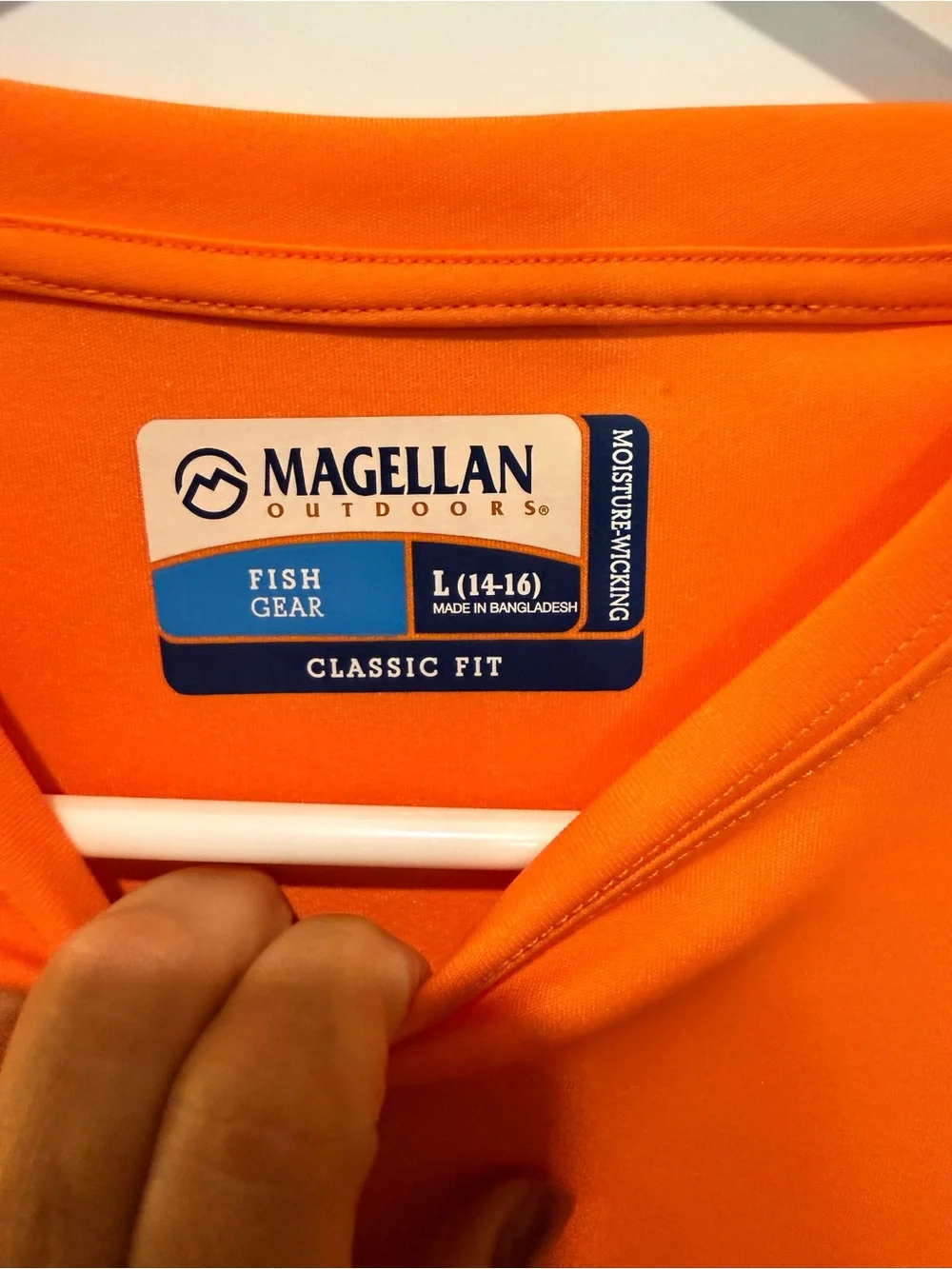 Magellan Outdoors Long-Sleeve Performance Tee - Bright Orange